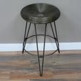 Stool - Round - Grey Metal