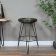 Stool - Round - Grey Metal