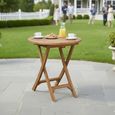 Radley Outdoor Folding Bistro Table Antique Wash Teak Wood