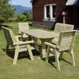Ergo Garden Table Set - 2 Chairs & 2 Benches - Redwood