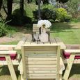Ergo Garden Table Set - 4 Chairs - Redwood