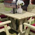 Ergo Garden Table Set - 4 Chairs - Redwood