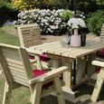 Ergo Garden Table Set - 4 Chairs - Redwood