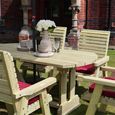 Ergo Garden Table Set - 6 Chairs - Redwood