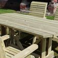 Ergo Garden Table Set - 6 Chairs - Redwood
