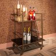Xo Glass and Brushed Gold Trolley