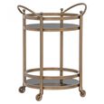 Hendricks Glass and Brushed Gold Trolley
