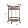 Hendricks Glass and Brushed Gold Trolley