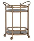 Hendricks Glass and Brushed Gold Trolley