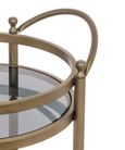 Hendricks Glass and Brushed Gold Trolley