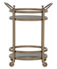 Hendricks Glass and Brushed Gold Trolley