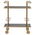 Xo Glass and Brushed Gold Trolley