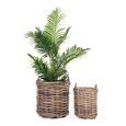 Set of 2 Burton Basket Round Natural Rattan Decor thumbnail 4