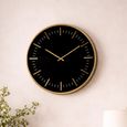 Clearance - Mcgowan Rutherford Wall Clock - Round - Black & Gold - A469