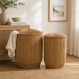 Dantya Ball Storage Basket - Set of 2 - Long - Natural - Jute