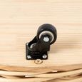 Flowerpot Storage Basket - Set of 2 - Round - On Wheels - Natural - Wicker and Bamboo Wood
