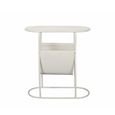 Brix Luna Magazine Holder - Oval - White - Metal