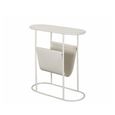 Brix Luna Magazine Holder - Oval - White - Metal