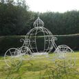 Clearance - Cinderella Outdoor Carriage - White Metal - Resin - FSS17418