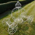 Clearance - Cinderella Outdoor Carriage - White Metal - Resin - FSS17418