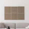 Acoustic Wall Panel Square Oak Veneer Brown thumbnail