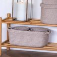 Set of 3 Cadima Basket Beige Cotton Decor thumbnail