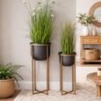 Set of 2 Brown Small Planters thumbnail