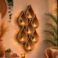 Set of 2 Raindrop Metal Mirror thumbnail