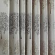 Clearance - Oakdale Tree Silver Motif Eyelet Curtains - 229cm x 137cm - FSS15990