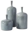 Clearance - Vormark Ceramic Ornaments - Set of 3 - Blue - FSS15970