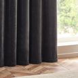 Clearance - Yard Heavy Charcoal Chenille Room Darkening Eyelet Curtains - FSS16174