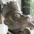 Grey Metal Monkey Head Wine Holder - Set of 2