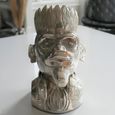 Grey Metal Monkey Head Wine Holder - Set of 2