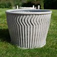 Garden Tub - Set of 2 - Grey Metal - Small