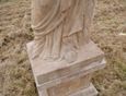 Statue - Hand Carved Stone Lady - with Garden Urn