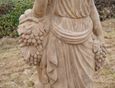 Statue - Hand Carved Stone Lady - with Grapes