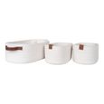 Jarana Basket - Set of 3 - Fabric - White