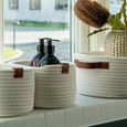Jarana Basket - Set of 3 - Fabric - White