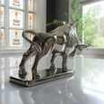 Bull Bottle Holder with Base - Set of 2