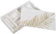 Trinket Box - White and Gold Stone - Large