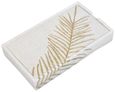 Trinket Box - White and Gold Stone - Large