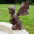Bird Bath - Off White - with Fairies - Metal