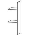 Orange Wardrobe Interior Division - 90cm Width - 2 Shelves