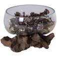 San Marino Small Waterdrop - Teak Wood & Glass