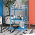 Novogratz Cache Rolling Cart - Blue - 7741810COMNUK