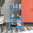 Novogratz Cache Rolling Cart - Blue - 7741810COMNUK