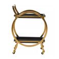 Cardoba Bar Trolley - Black Faux Shagreen