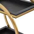 Cardoba Bar Trolley - Black Faux Shagreen