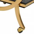 Cardoba Bar Trolley - Black Faux Shagreen
