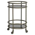 Macallan Bar Trolley - Antique Brass - Glass and Metal